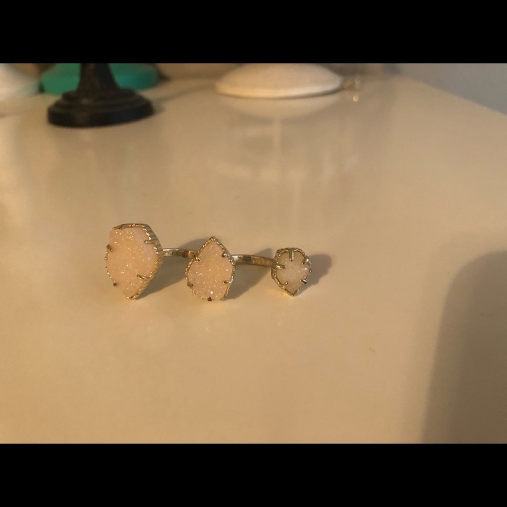 Kendra Scott Naomi Double Ring Iridescent Drusy